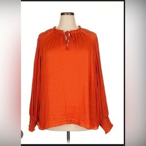 Joie Vibrant Orange Blouse